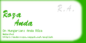 roza anda business card